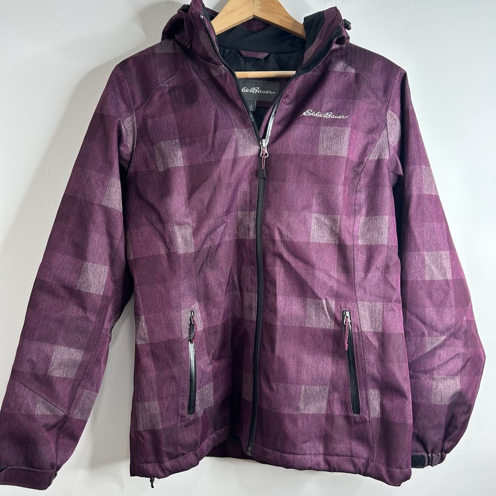 Eddie Bauer‎ Womens Weatheredge Waterproof Hooded Jacket Sz S Purple Outdoor